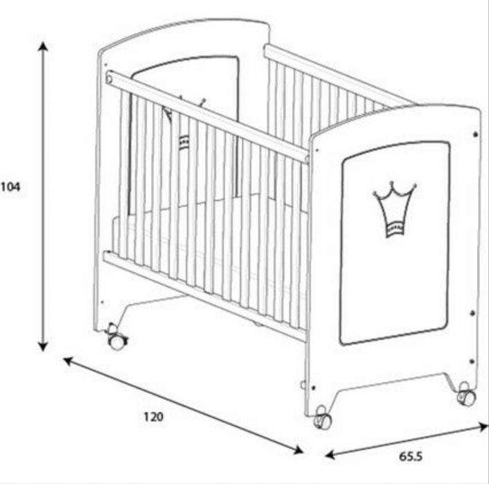 Berço Micuna Valentina + Gaveta + edredão +proteção lateral