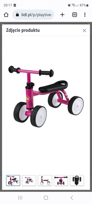 Nowy Rowerek biegowy Playtive Lidl