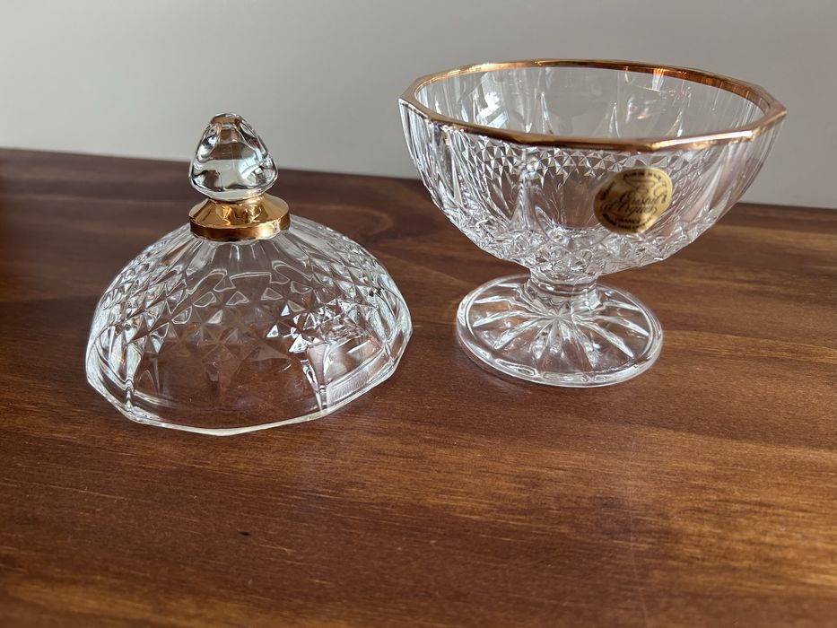 Bomboneira em cristal - Longchamps Gold