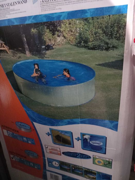 Piscina parede de aço com diametro de 4.55 por 90 cms