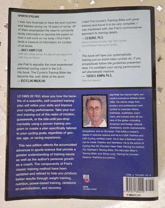 The Cyclist Training Bible, Joe Friel
