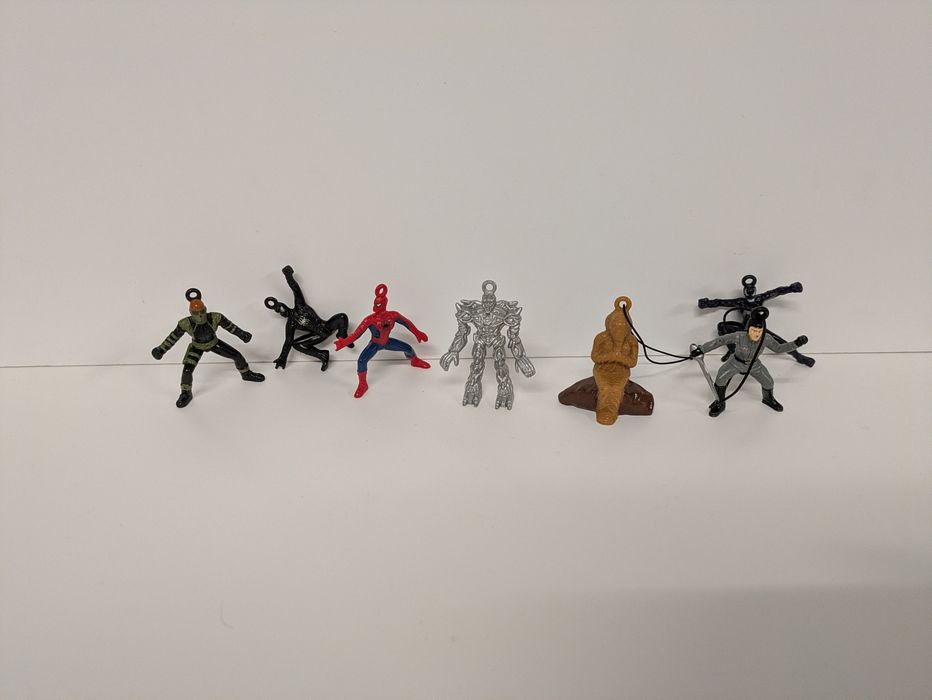 Lote Porta-Chaves Spider-Man 3 + Indiana Jones + Transformers