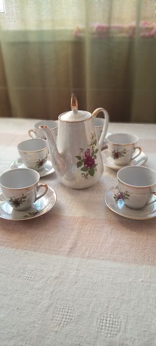 Кофейний сервиз на 6 персон,фарфоровий