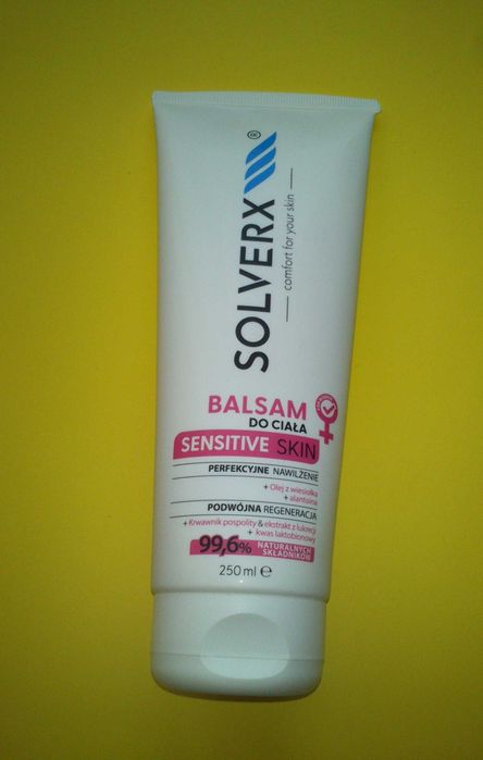 Balsam do ciała lato letni kosmetyk naturalne składniki regenerujący prezent nawilżający nadwrażliwa nawilżający wrażliwa skóra Solverx Sensitive Skin
