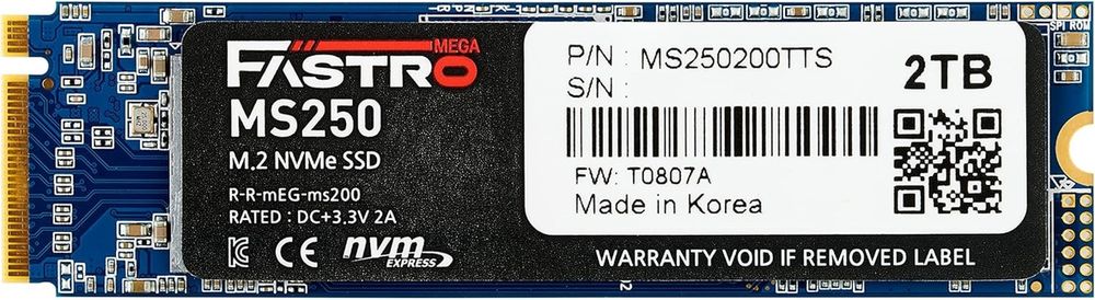 Dysk Ssd Mega Fastro Ssd 2Tb Ms250 Series Pci-Express Nvme Wewnętrzny