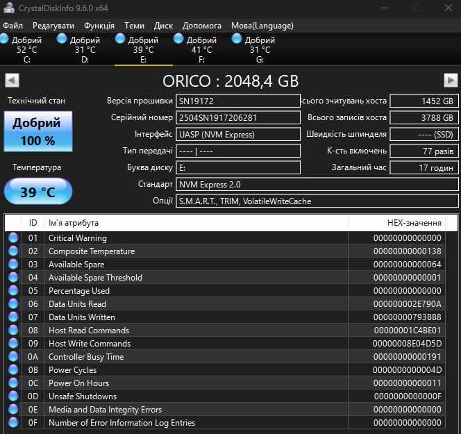 ORICO 2 TB e7400 PCIe4.0 M.2