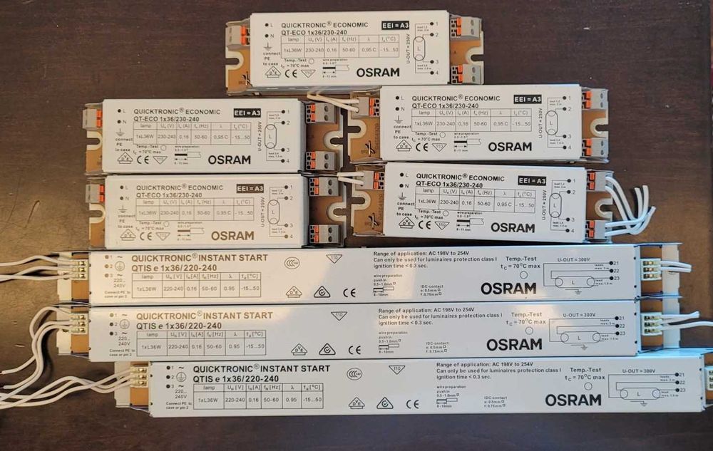 8 balastros eletrónicos