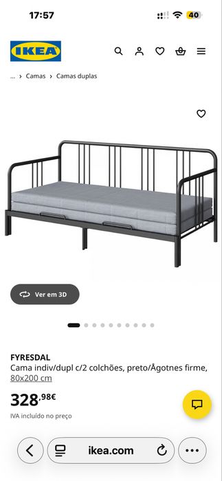 Cama indiv/dupl c/2 colchões