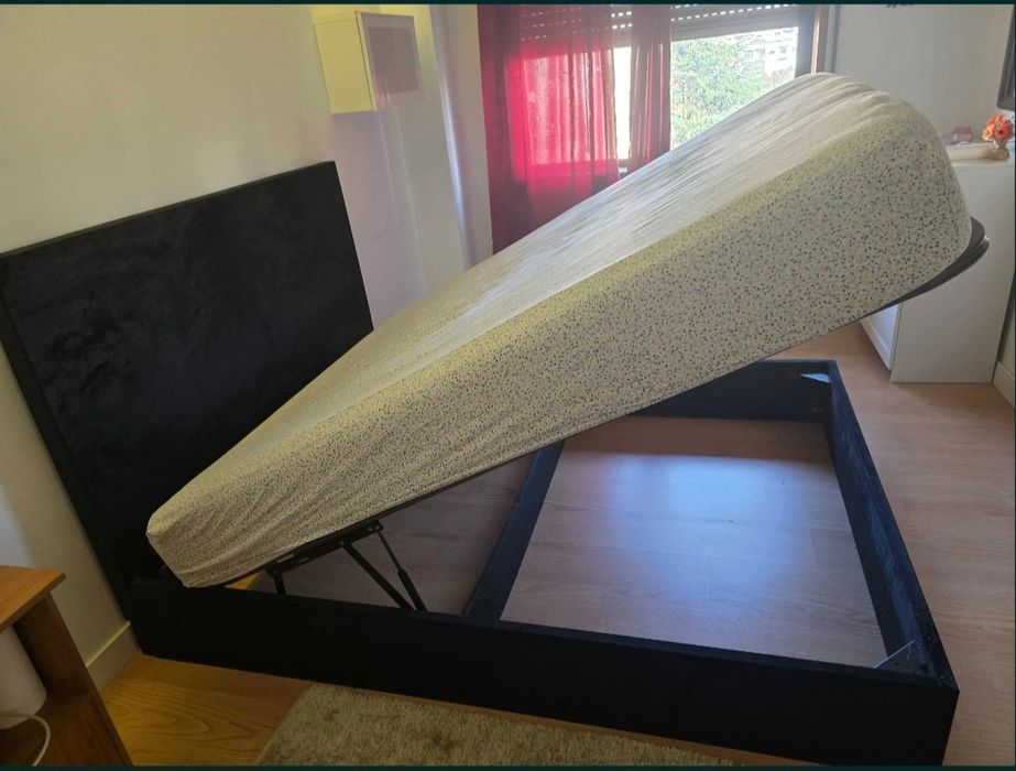 Cama casal  bau 1 60x200 150€
