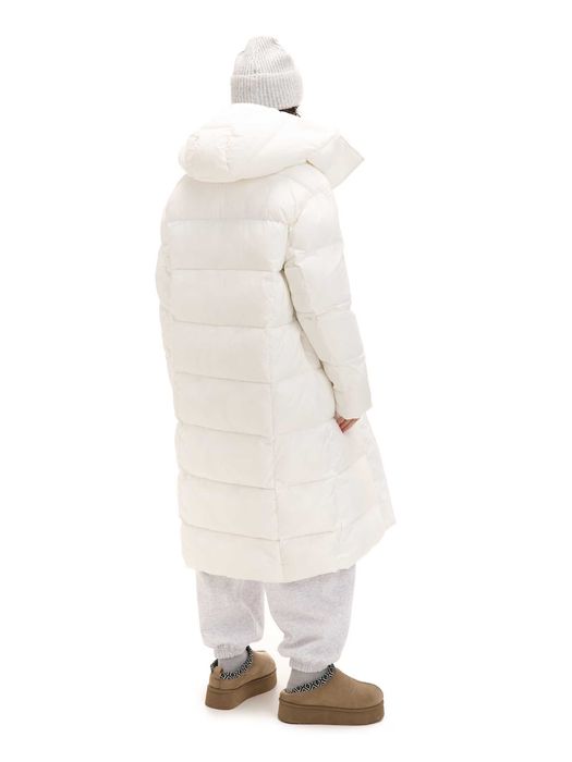 Стьобане пальто з капюшоном