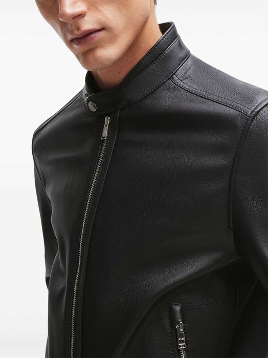 HUGO BOSS skórzana męska kurtka SKÓRA BLACK NOWOŚĆ