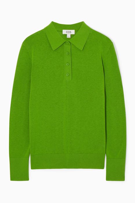 Джемпер поло COS бавовна+ шовк светр