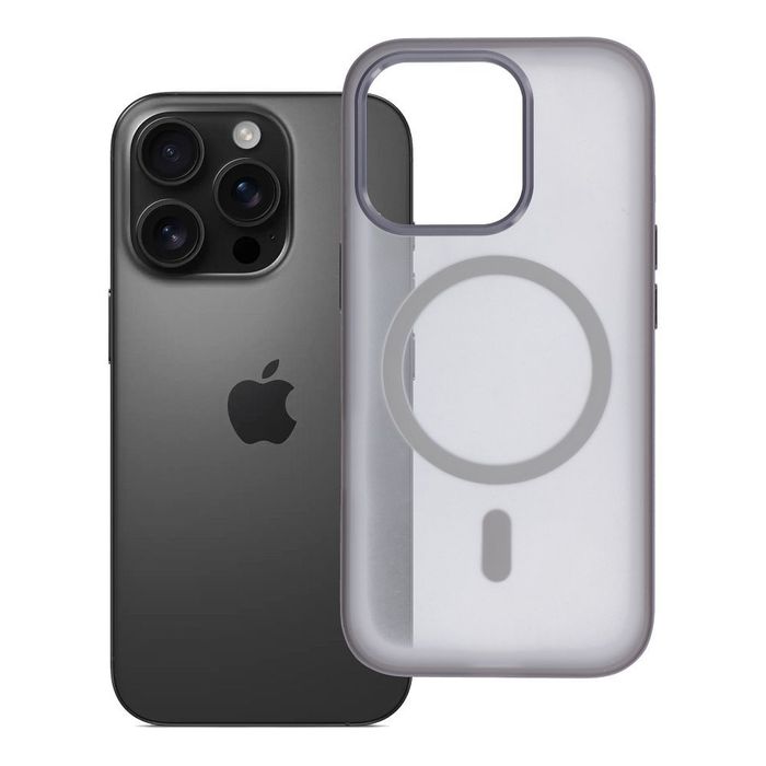 Futerał do iPhone 16 PRO Flexline Mag Cover zgodny z MagSafe szary