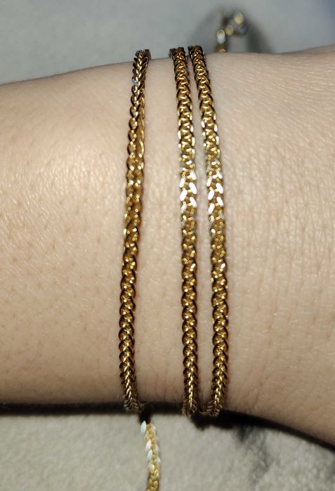 Złoty naszyjnik próba 585 lisi ogon