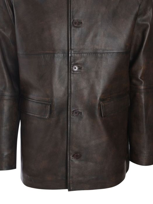 Kurtka skórzana czarna z guzikami SAMSOE SAMSOE L