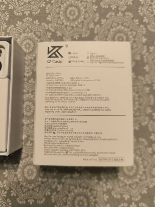 Auriculares Ajustáveis para Gamers/Audiófilos, KZ Castor, Extras,Novos