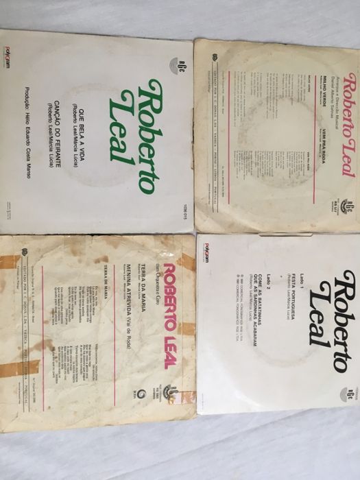 Roberto Leal - Lote 4 singles vinil