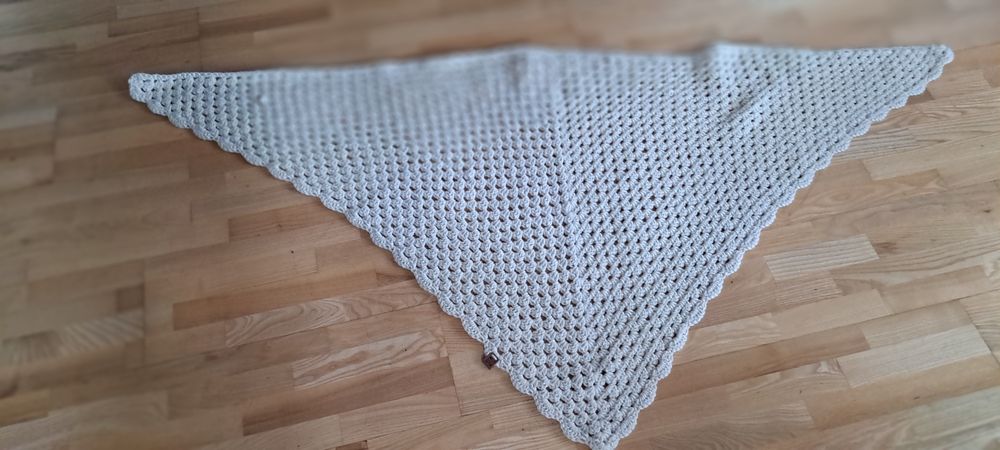 Wełniana chusta XXL, pled/ narzutka.