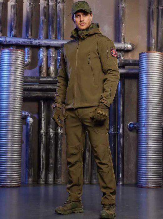 Тактичний костюм Оливковий Койот Чорний Мультикам softshell софтшел