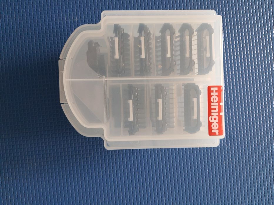 Heiniger Snap-On - zestaw 9 nasanasadek w kasetce sprzęt groomerski