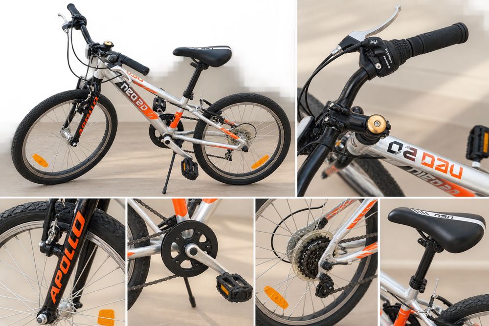 Дитячий велосипед Apollo NEO 20 6s — алюміній, Shimano, 6 швидкостей