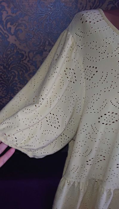 Красивое платье с перфорацией большой размер батал