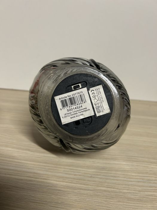 Dekoracyjna lampka led, lampion szary nr.8724