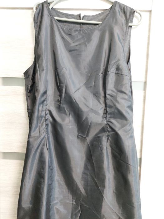 Сарафан женский серый на чехле, р.52-54. Офисная одежда.