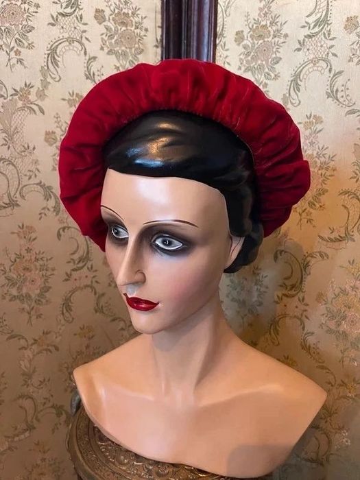 True vintage unikatowy beret z lat 50
