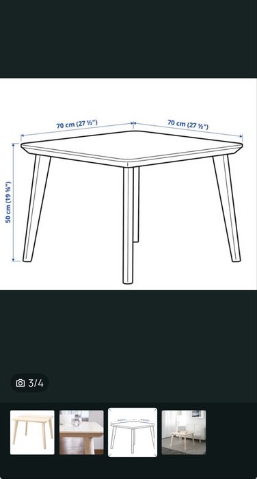 IKEA LISABO Mesa de Apoio