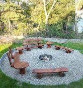 Ławki , ognisko impreza w plenerze