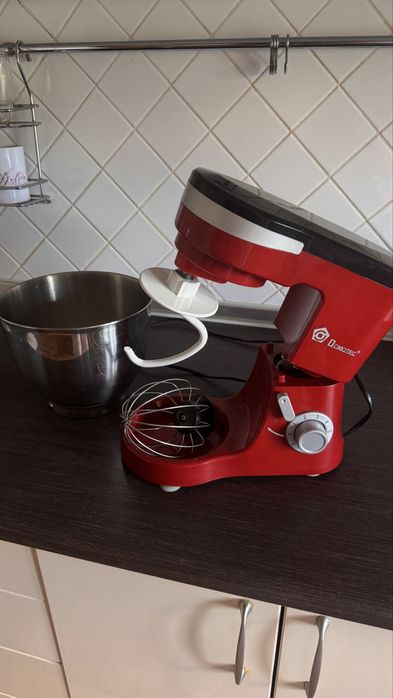 Міксер тістоміс Domotec MS-1368 1500W 6 швидкостей чаша 4л Red