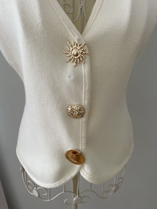 Colete/blusa de cor creme