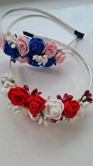 Обруч ободок з квітами на свято під вишиванку на 1 вересня