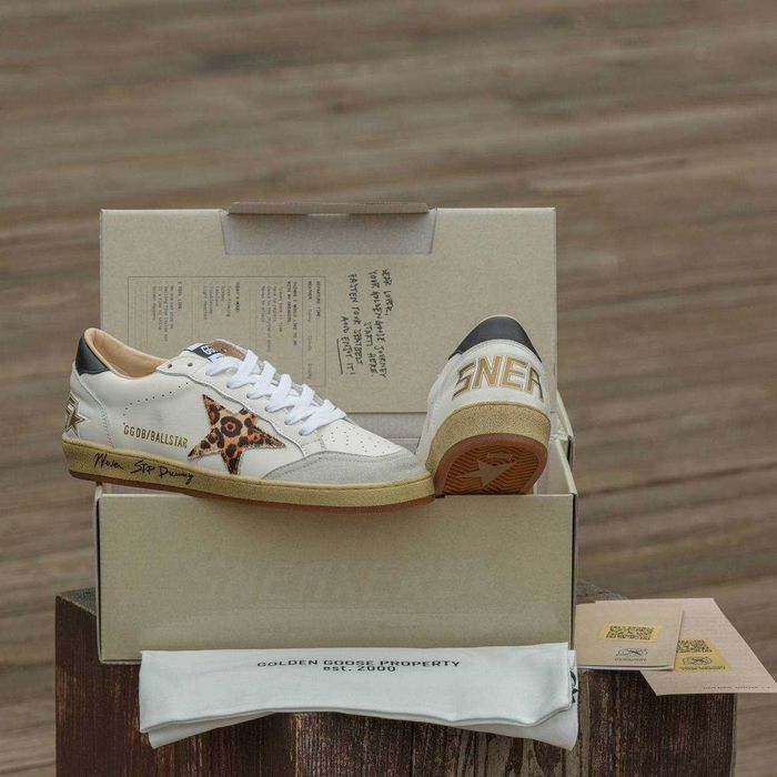 Женские кожаные кеды Golden Goose Ball-Star кроссовки голден гус кеди