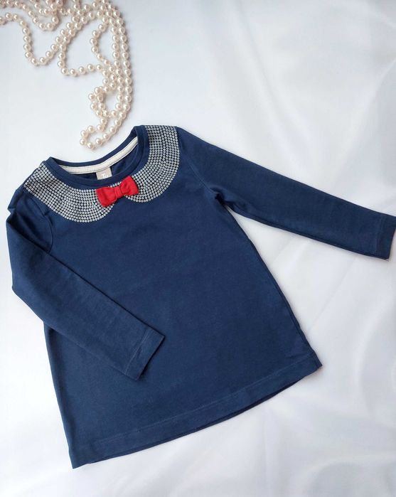 Симпатичный синий хлопковый реглан TU 1,5-2 года