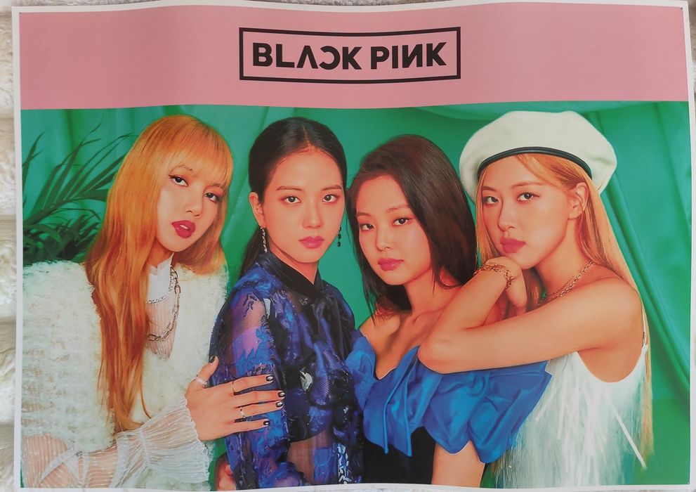 Официальный плакат BLACKPINK, 3 карты-полароида из альбома Born Pink + большой мерч сет