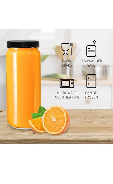 OAMCEG 8 sztuk szklanych butelek 500 ml