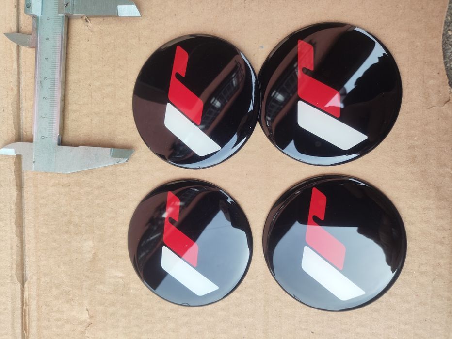 Emblematy na dekielki felg Japan racing JR 65mm grube oryginalne