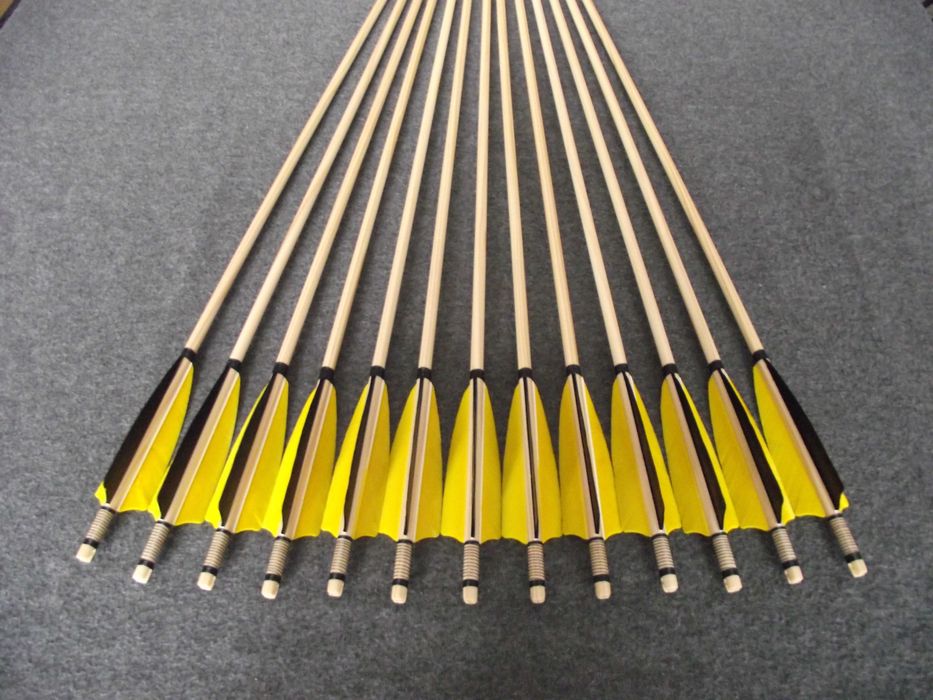 25-30 świerk nr 580 Komplet 30" strzał do łuku strzała drewniana