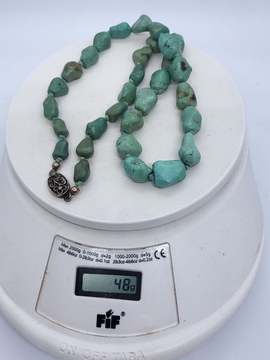 Бусы бирюза серебро старый китай