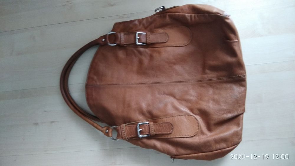 Włoska brązowa torebka ze skóry