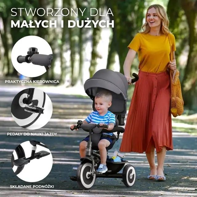 Велосипед триколісний kinderKraft Aston з батьківською ручкою