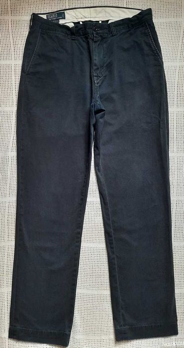 Ralph Lauren Oryginał Haft Logo spodnie granatowe Bawełna 34 34