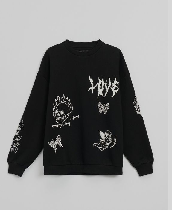 Світшот із принтом гранж y2k