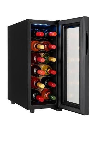 Winiarka chłodziarka do wina 33L 12 butelek 12-18C LED NOWA