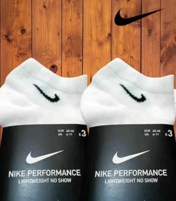 6 Pares Meias Nike Brancas | 38-42 | 40-46