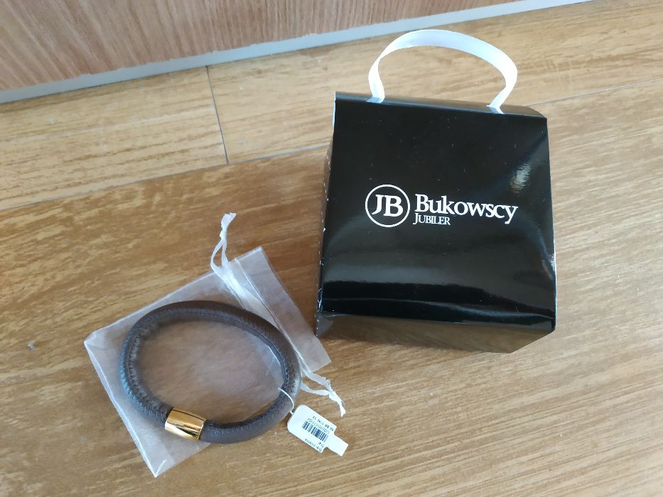 Rezerwacja dla Renaty Bransoletka JB Bukowscy skóra stal nowa pudełecz