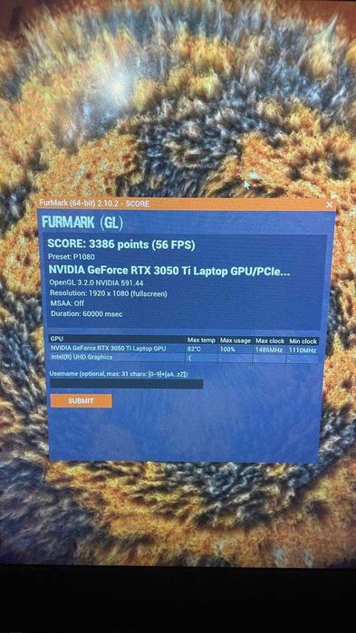 Ігровий ноутбук MSI Katana GF 66, RTX 3050TI I7-11800H