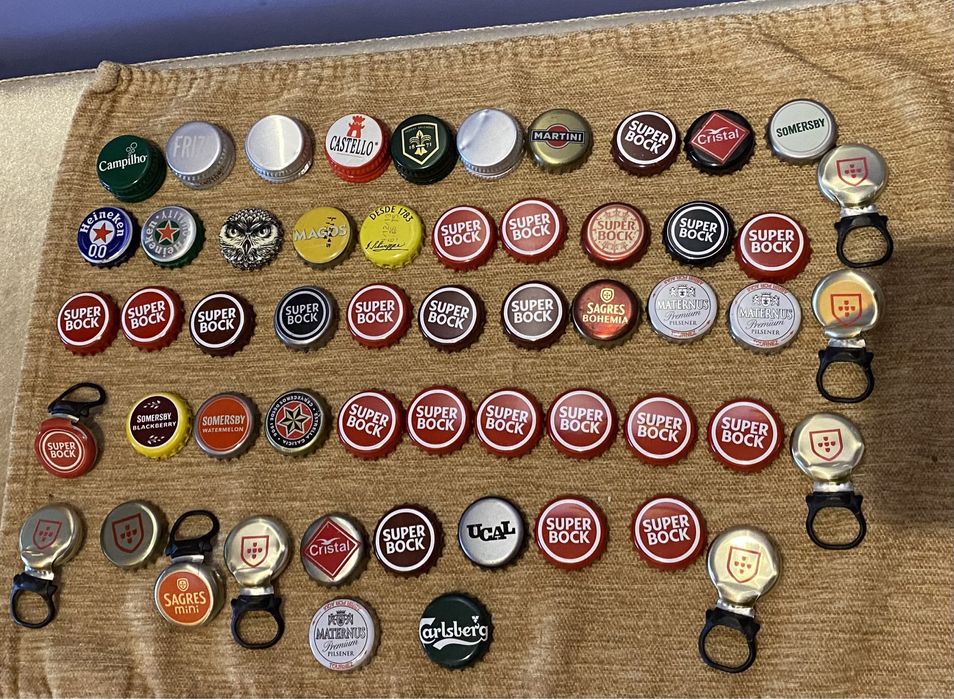 Caricas tampas cerveja sumo ucal Super Bock Sagres Carlsberg cada 0,50€